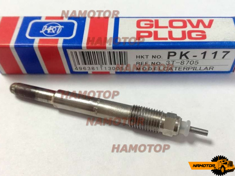 Свеча накаливания PK-117, K-08, 3T-8705, 9N-0194, 6008-15-2761  3204  12V  HKT Komatsu 4D95 6D95